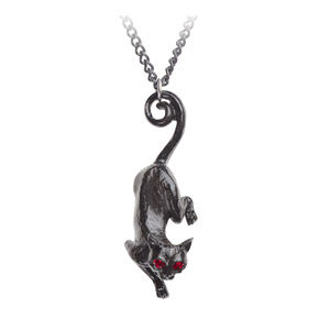 Legends Jewelry - Black Cat Necklace Pendant Pewter Crystal Gothic Legends Jewelry - Black Cat Necklace Pendant Pewter Crystal Gothic